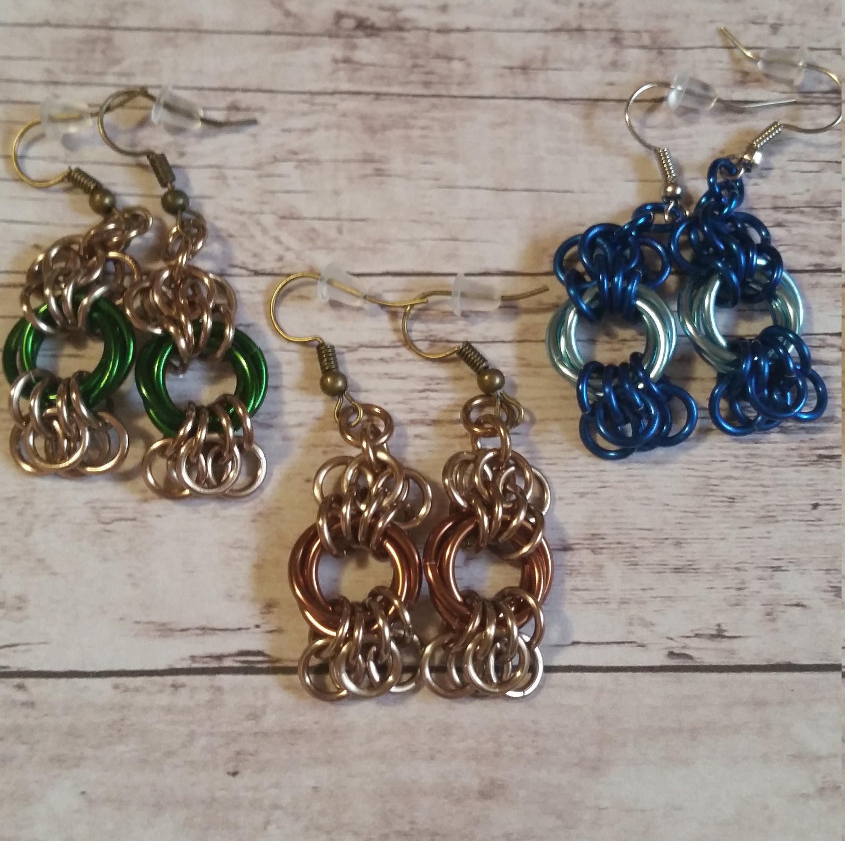 Chainmaille Ohrringe Schmetterling von PriorityMailleBox