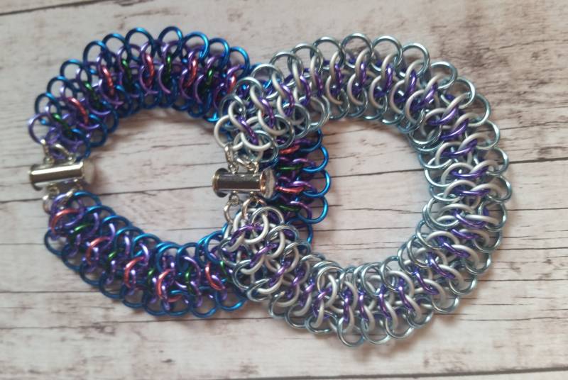 Gefrorene Inspiriert Chainmaille Armband - Crotalus von PriorityMailleBox