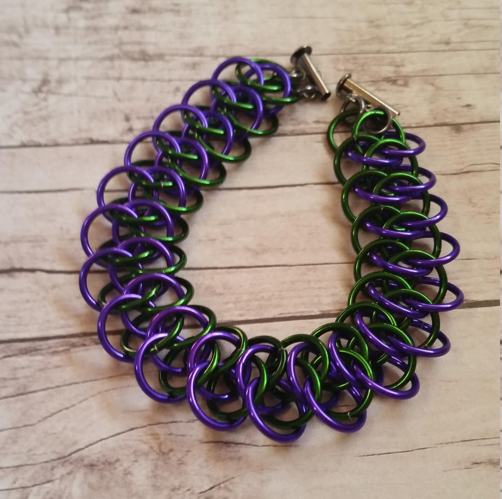 Hulk/Joker Inspiriert Arkham Chainmaille Armband von PriorityMailleBox
