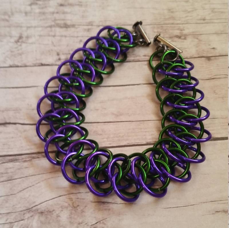 Hulk/Joker Inspiriert Arkham Chainmaille Armband von PriorityMailleBox