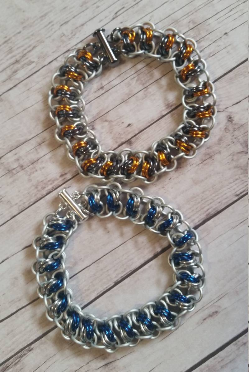 R2D2 Oder Bb-8 Inspiriert Catwalk Chainmaille Armband von PriorityMailleBox