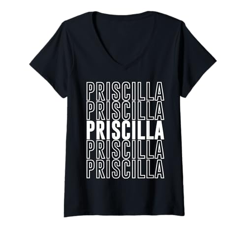 Damen Priscilla T-Shirt mit V-Ausschnitt von Priscilla Apparel