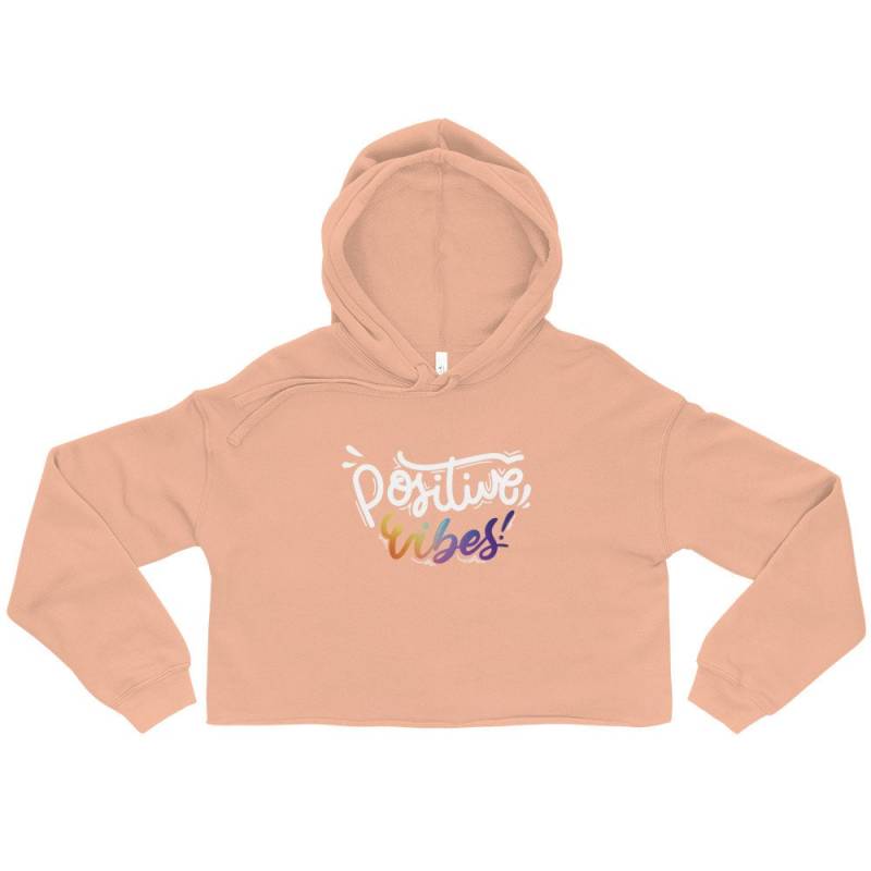 Positive Vibes Crop Hoodie von PrismVibes