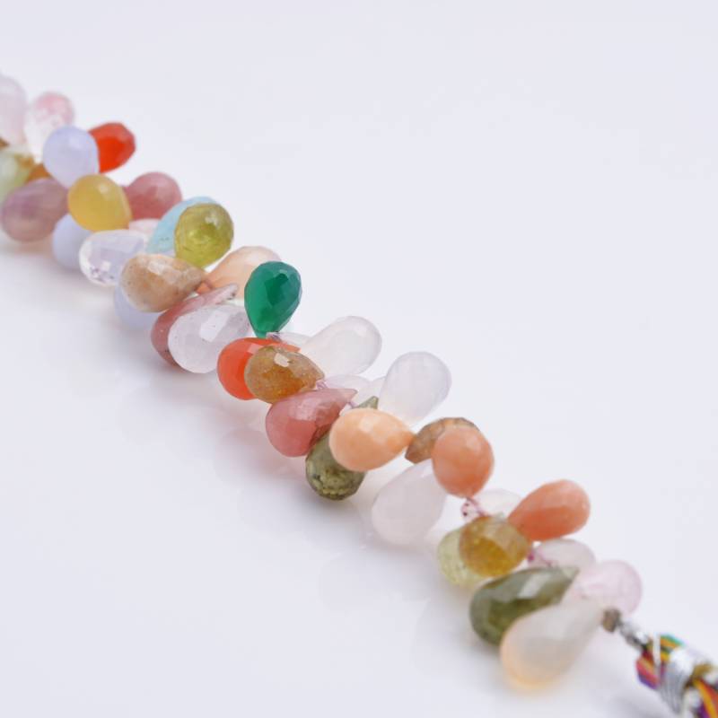 8 Zoll Mehrere Mixed Gems Facettierte Tropfen Edelstein Perlen Für Schmuck von Prismaticgems