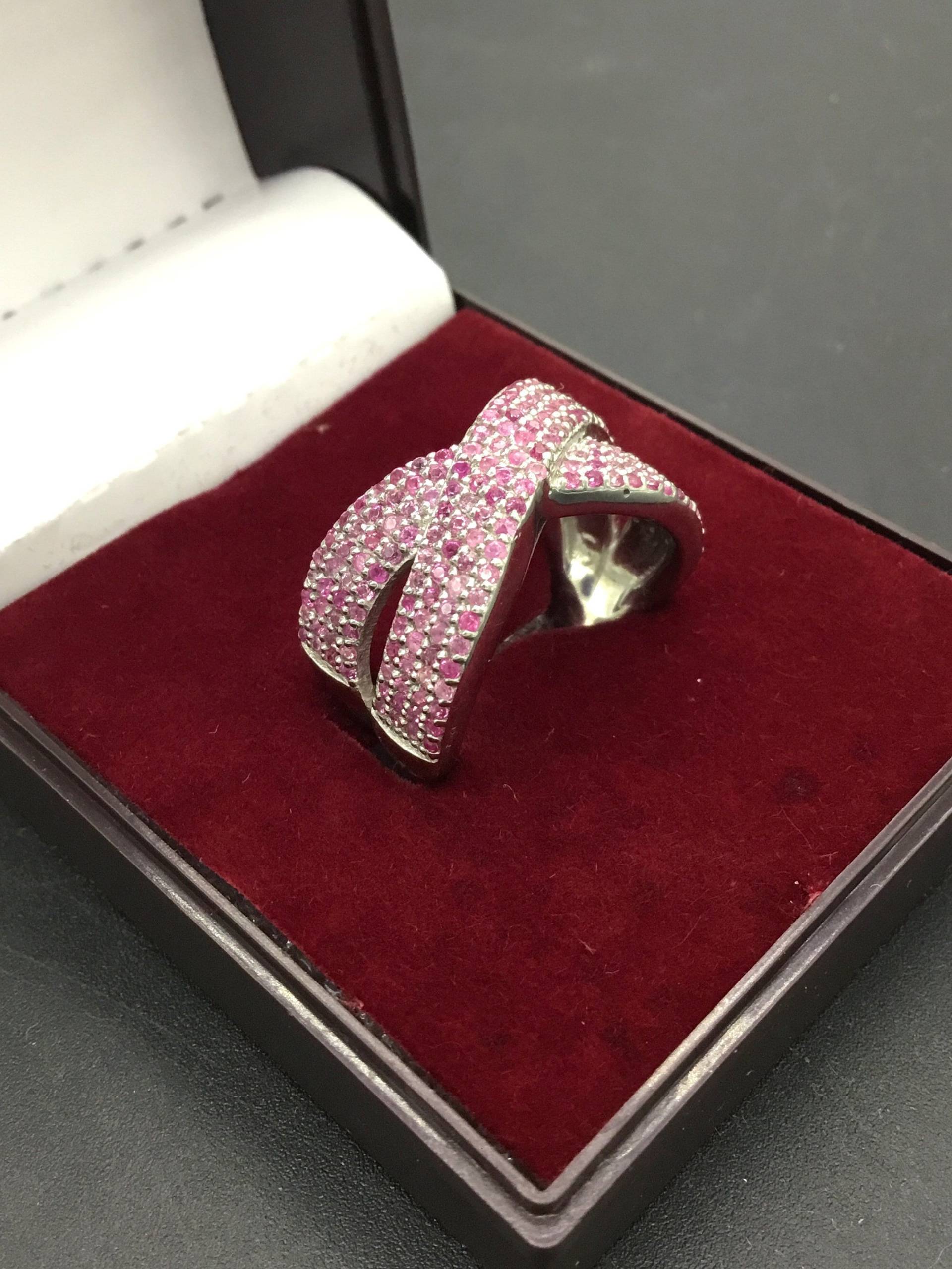 Burma Pink Saphir Ring Sterling 925 Silber 7 Us -Geschenk Für Sie -Edelstein Schmuck von Prismaticgems