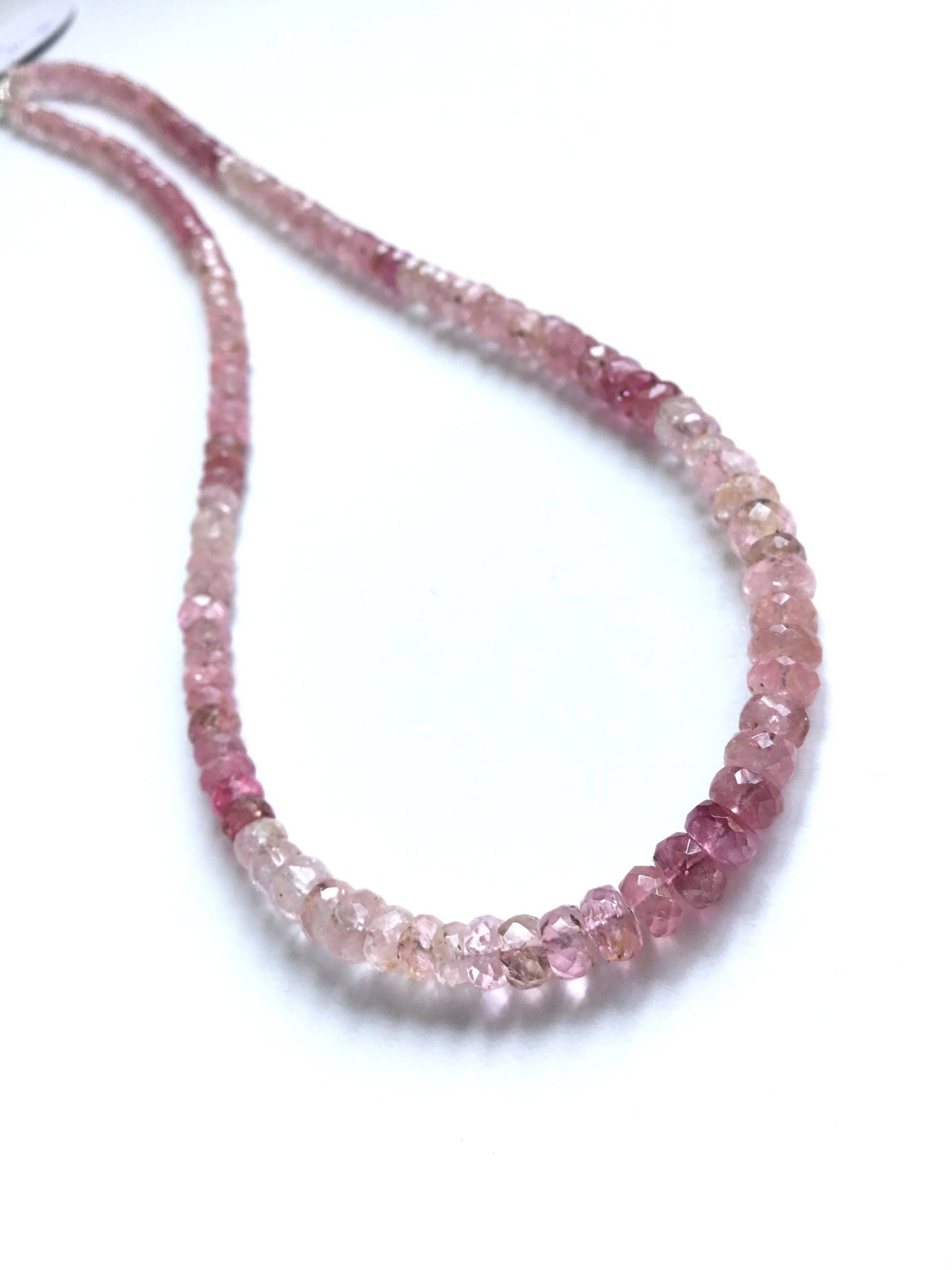 Burmese Pink Turmalin Facettierte Perlen Natur Edelstein von Prismaticgems