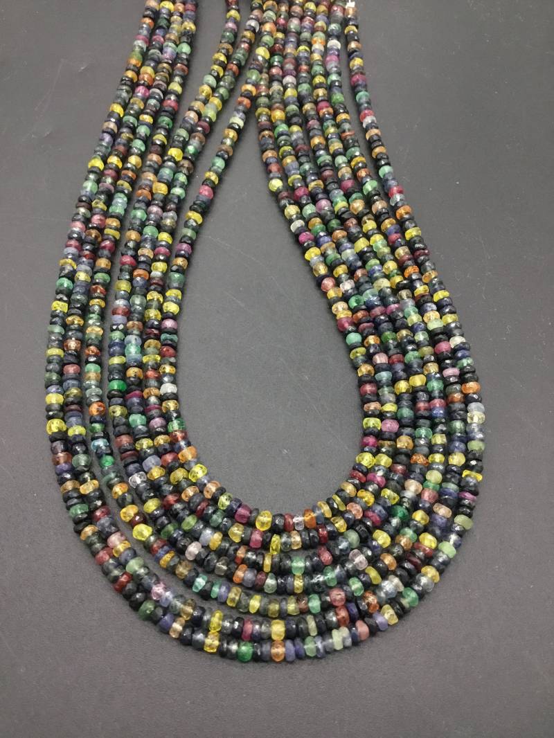 Disco Beads Rubin, Smaragd, Sapphire Facettenperlen 1 Strang Edelsteinperlen Für Schmuck von Prismaticgems