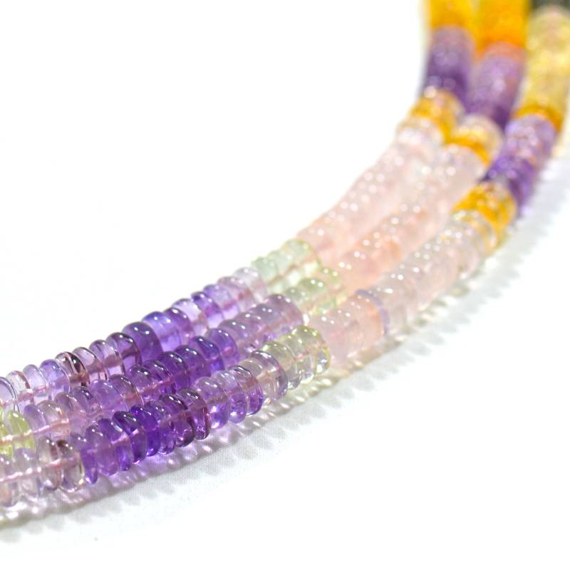 Halb Edelstein Multi Reifen Perlen Für Schmuck von Prismaticgems