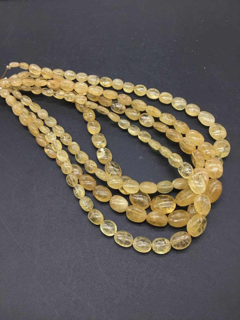 Imperial Topas Ovale Form Perlen Natürliche Edelstein Für Schmuck von Prismaticgems