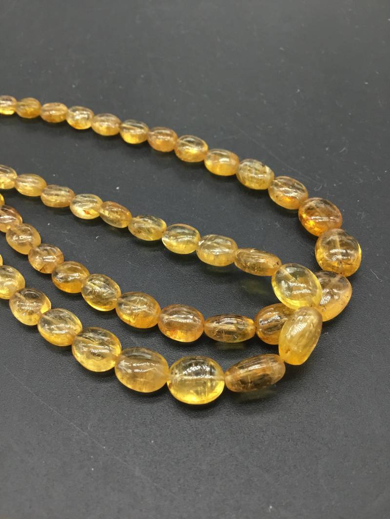 Imperial Topas Ovale Perlen Aaa Qualität Natürlicher Edelstein Für Schmuck von Prismaticgems