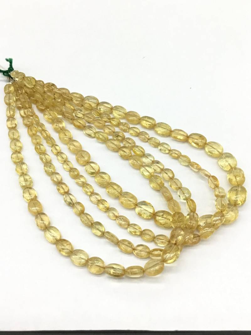 Imperial Topas Ovale Perlen Natürliche Edelstein Halskette Für Schmuck von Prismaticgems