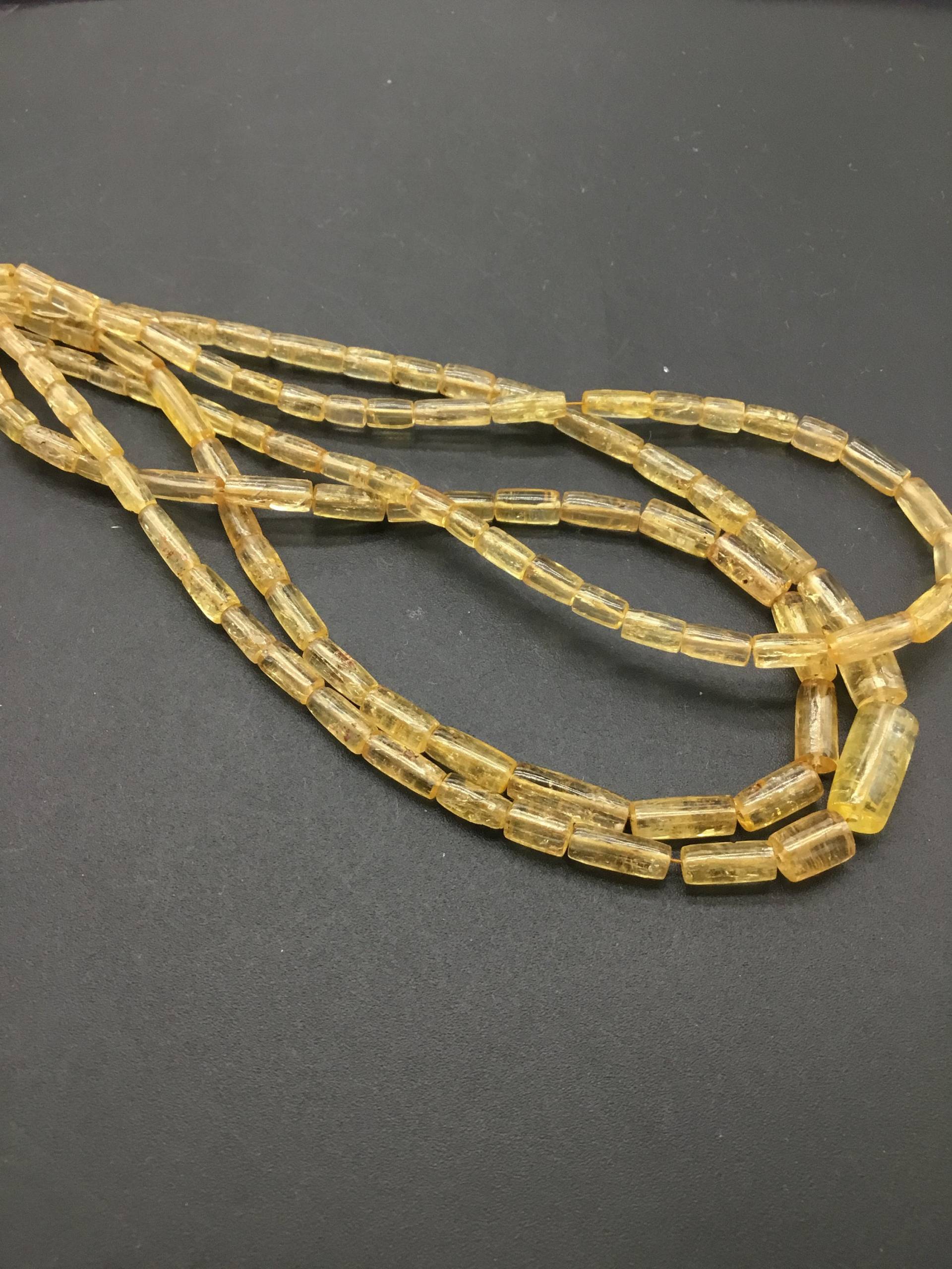 Imperial Topaz Plain Pfeife/Bleistift Form Natürlicher Edelstein Für Schmuck von Prismaticgems