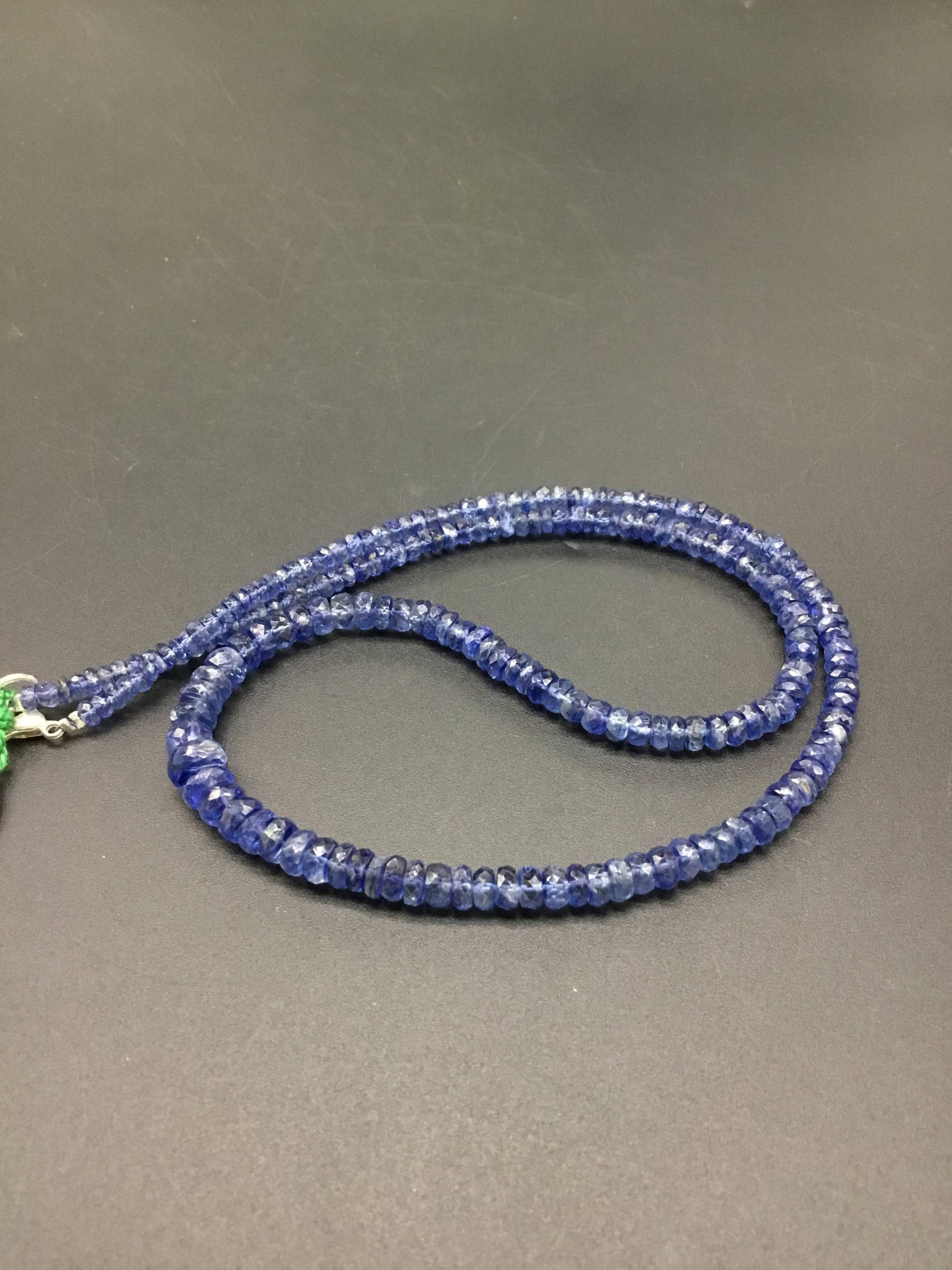 Iolith Facettierte Perlen Natürliche Edelstein Halskette Für Schmuck von Prismaticgems