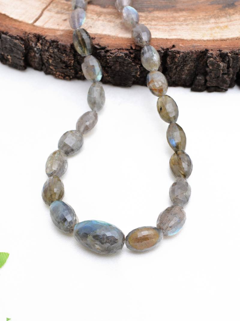 Labradorit Facettierte Tumble 12 Zoll Natürliche Edelstein Halskette von Prismaticgems