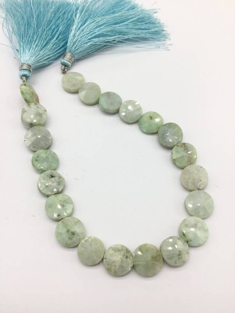 Larimar Facettierte Runde Form Natürliche 1 Strang Edelstein Für Schmuck von Prismaticgems