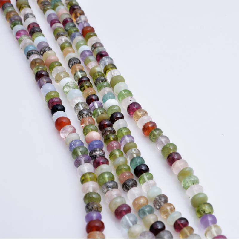 Mehrere Gemischte Edelsteine 5 Mm Bis 6 Plain Perlen 1 Strang Edelstein Für Schmuck von Prismaticgems