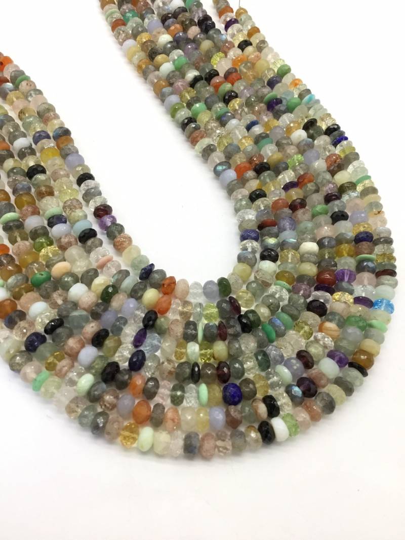 Mehrere Gemischte Edelsteine Facettierte Perlen, Natürliche Edelsteinperlen, 6 Bis 7 Mm Verschiedene Edelsteinperlen von Prismaticgems