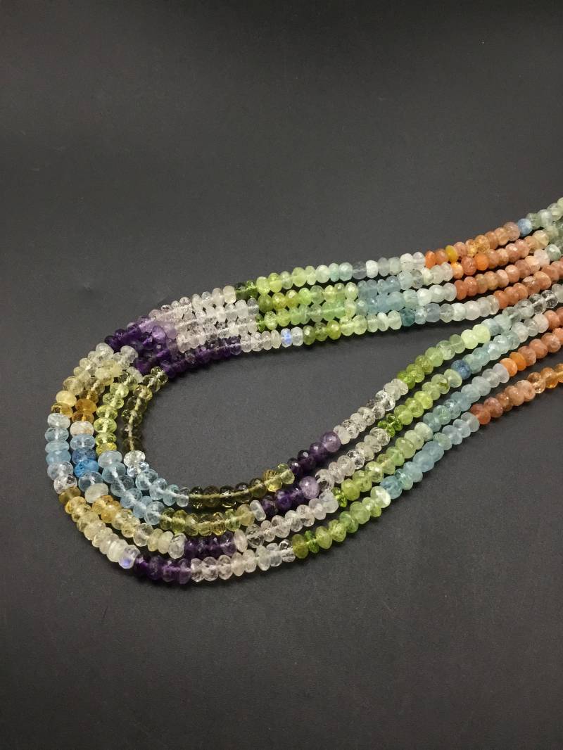 Mehrere Gemischte Edelsteine Facettierte Perlen Natürlicher Edelstein Für Schmuck von Prismaticgems