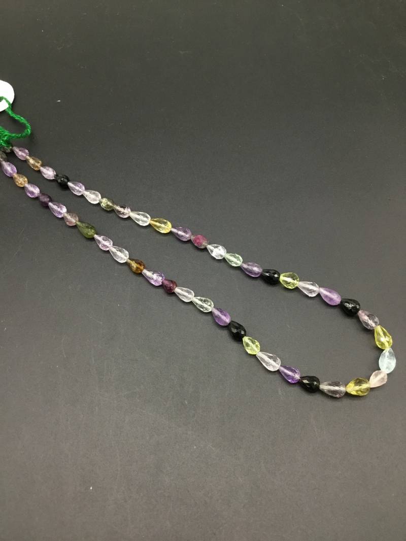 Mehrere Mixed Gems Kostbare 16 Zoll Facettierte Tropfen Natürliche Edelstein Halskette 87 Ct 1 Strang 5 X 7 Bis 6 11 Mm Multi von Prismaticgems