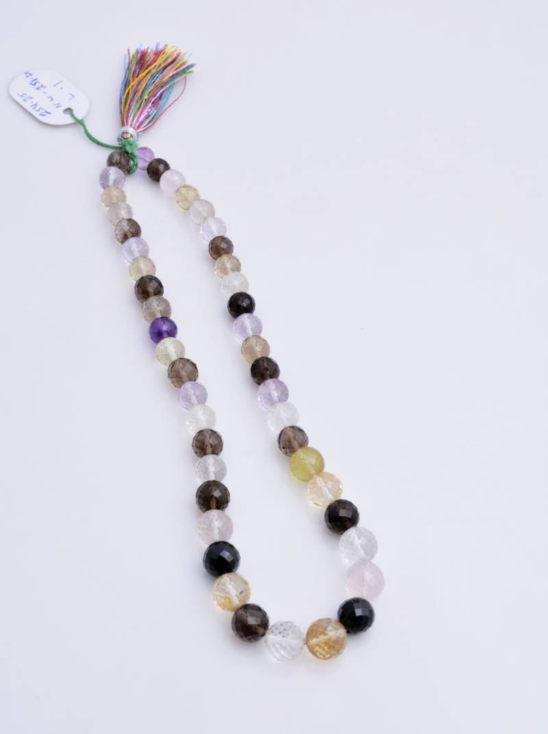 Mixed Gems Facettierte 8 Mm Bis 11 Kugeln Perlen Edelstein-Halskette von Prismaticgems