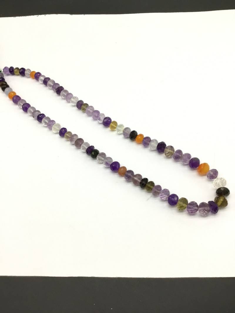 Mixed Gems Precious 16 Zoll Facettierte Perlen Natürliche Edelstein Halskette Top Form Qualität 176.25 Ct 1 Strang 6 Bis 9 Mm von Prismaticgems