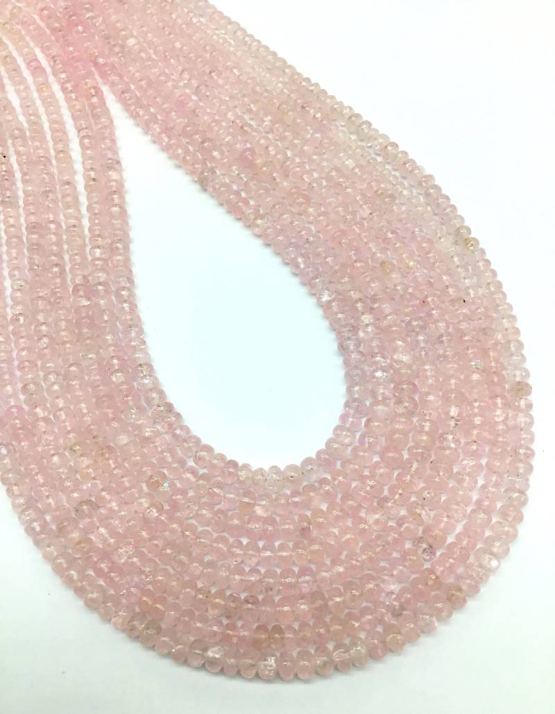 Morganit Glatte Perlen 1 Strang Natürliche Edelstein Für Schmuck von Prismaticgems