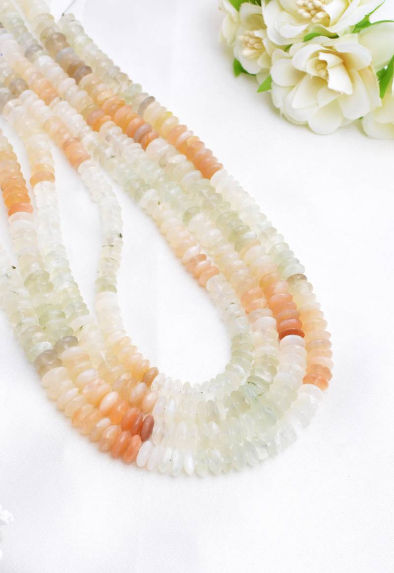 Multi Mondstein Facettierte Perlen 1 Strang Natürliche Edelstein Für Schmuck von Prismaticgems