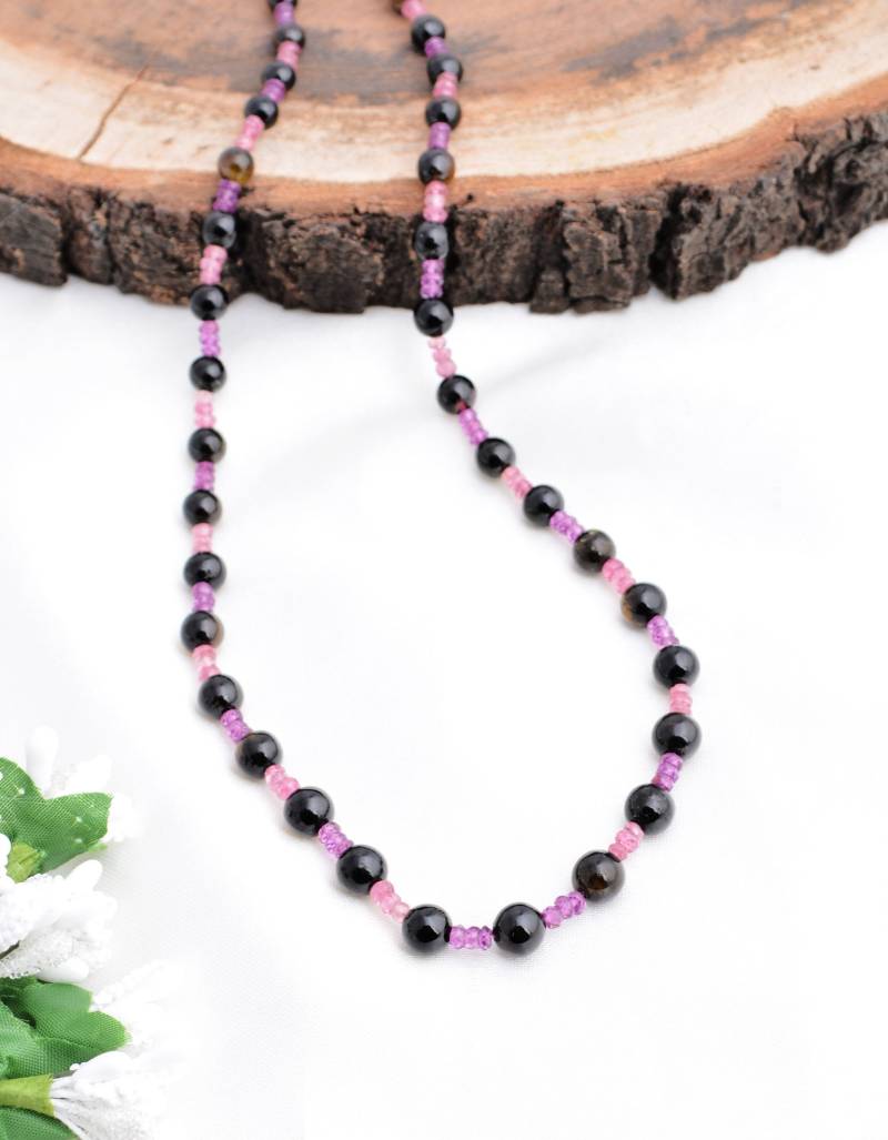 Multi Turmalin Modeschmuck, 3 Bis 7 Mm Edelstein-Halskette, Perlenschmuck Mode, Granat Schmuck von Prismaticgems