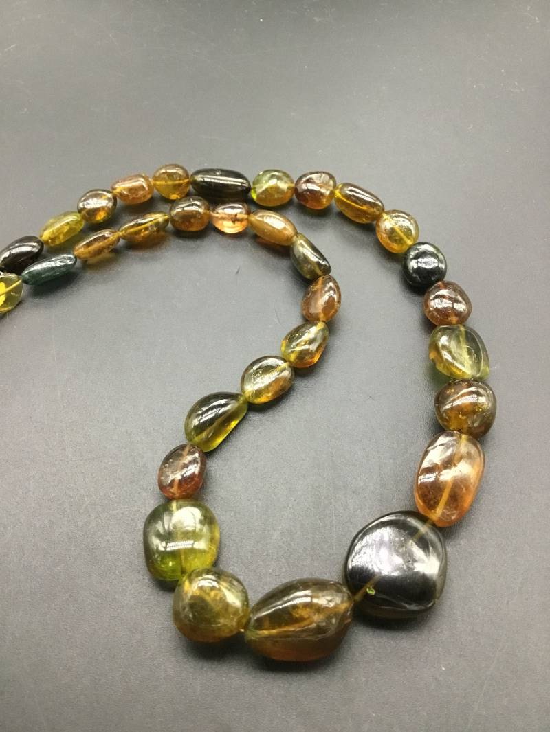 Multi Turmalin Uni Tumble Edelstein Halskette von Prismaticgems