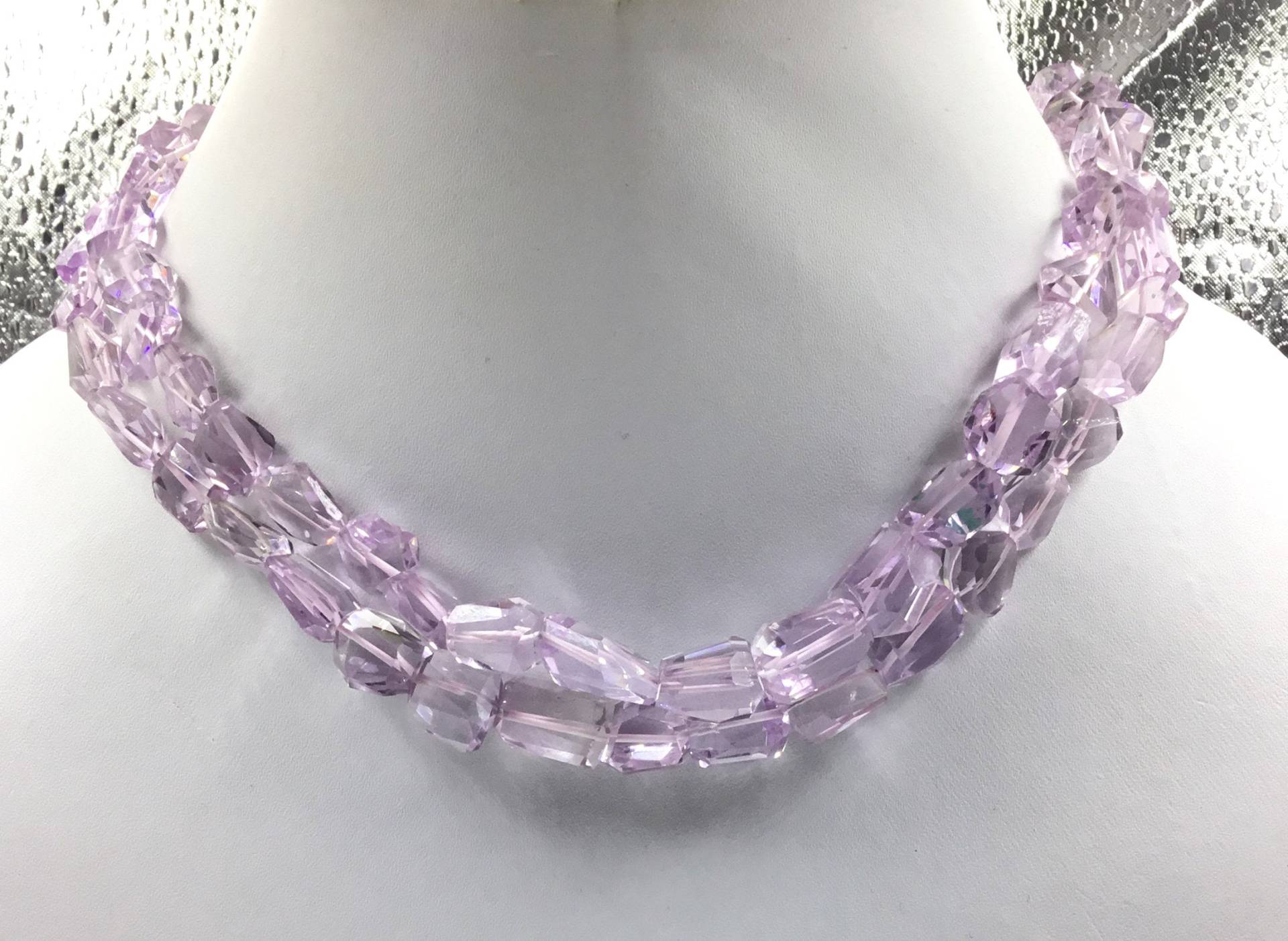 Natürliche Amethyst Facettierte Edelstein-Halskette von Prismaticgems