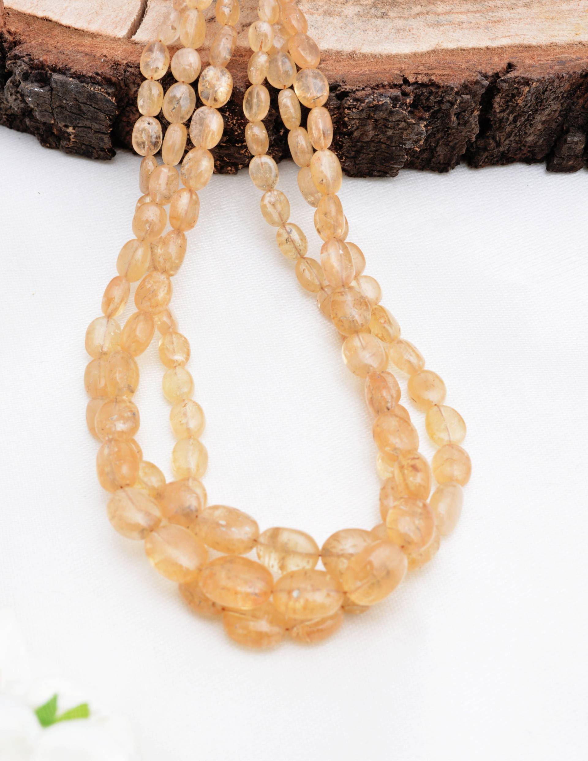 Natürliche Imperial Topas Glatte Ovale Edelstein Perlen von Prismaticgems