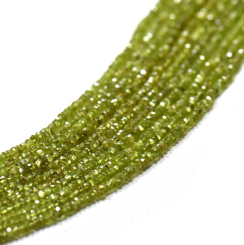 Peridot 16 Zoll Afrika Maschinenschliff 1 Strang Edelstein Schmuck Perlen Für Juwelen von Prismaticgems