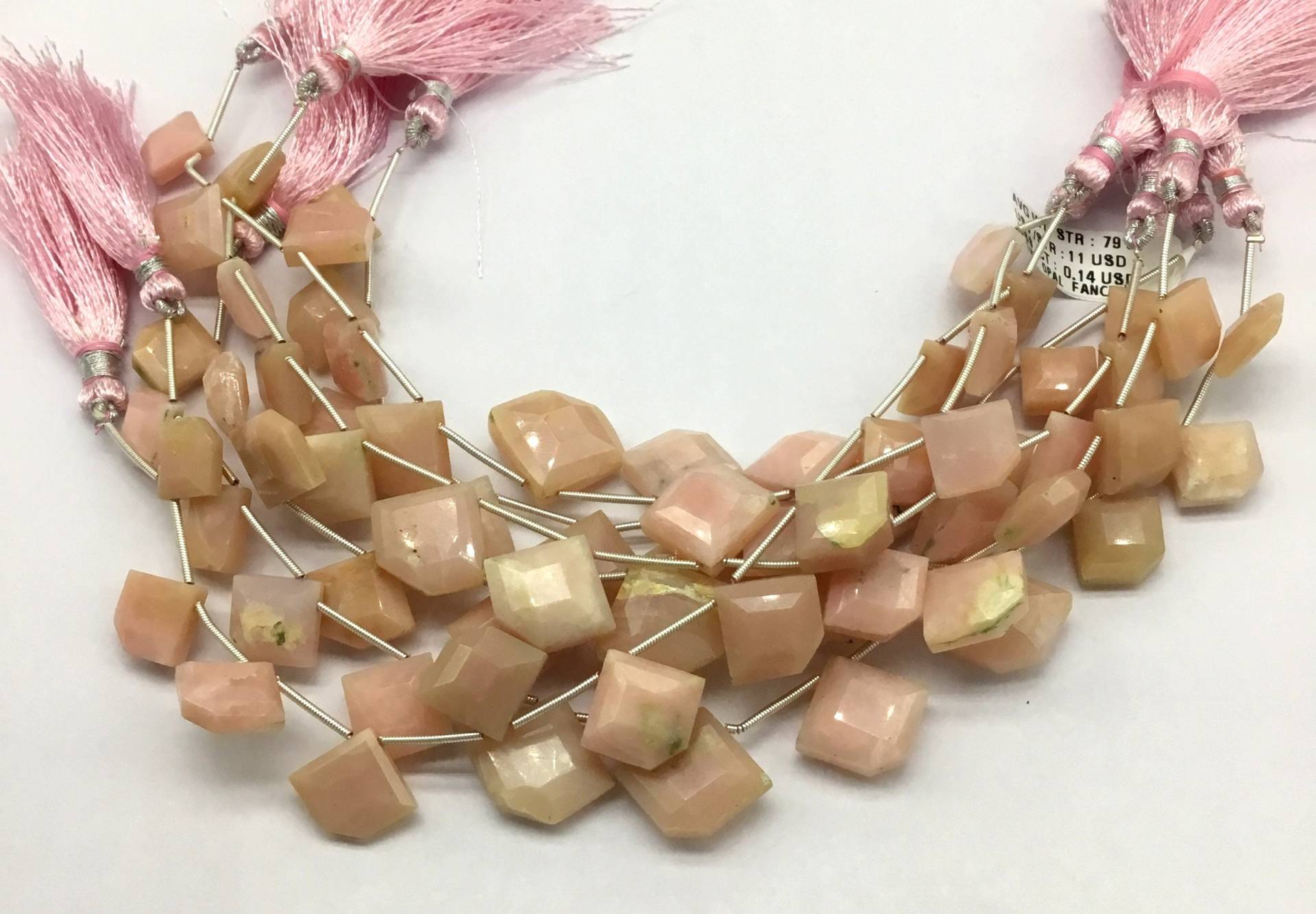 Pink Opal Edelstein Halskette 1 Strang Top Qualität Form Natürlicher 8'' Edelsteine Für Schmuck von Prismaticgems