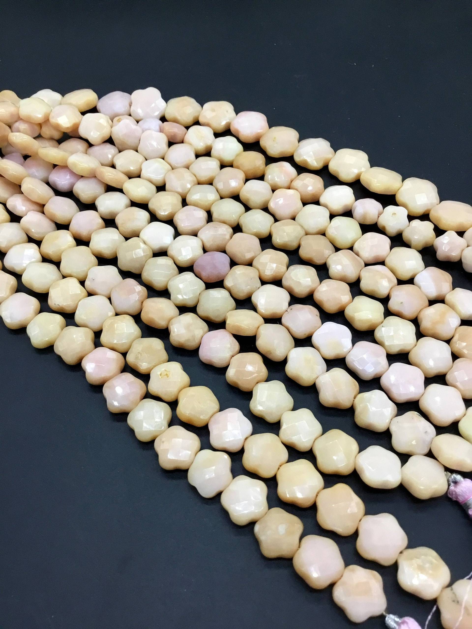 Pink Opal Facettierte Sternform Natürliche Edelstein Qualität Halskette 8 Zoll Top-Qualität-Form Natürlicher 90 Ct Ca. 1 Strang von Prismaticgems