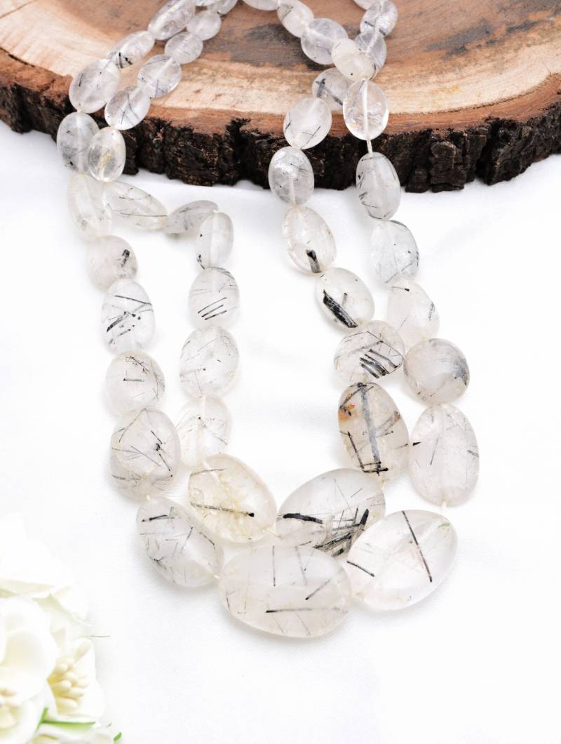 Rutil Smooth Tumbles Natürliche Edelsteine Halskette , 2 Stränge Bulk Edelstein von Prismaticgems