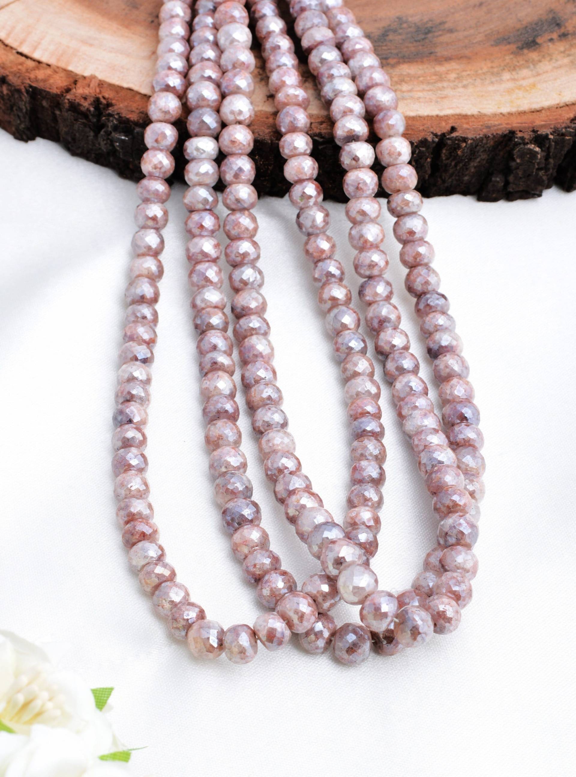 Sillimanit Facettierte Perlen Zur Schmuckherstellung, 3 Strang Perlenkette, Perlenschmuck von Prismaticgems