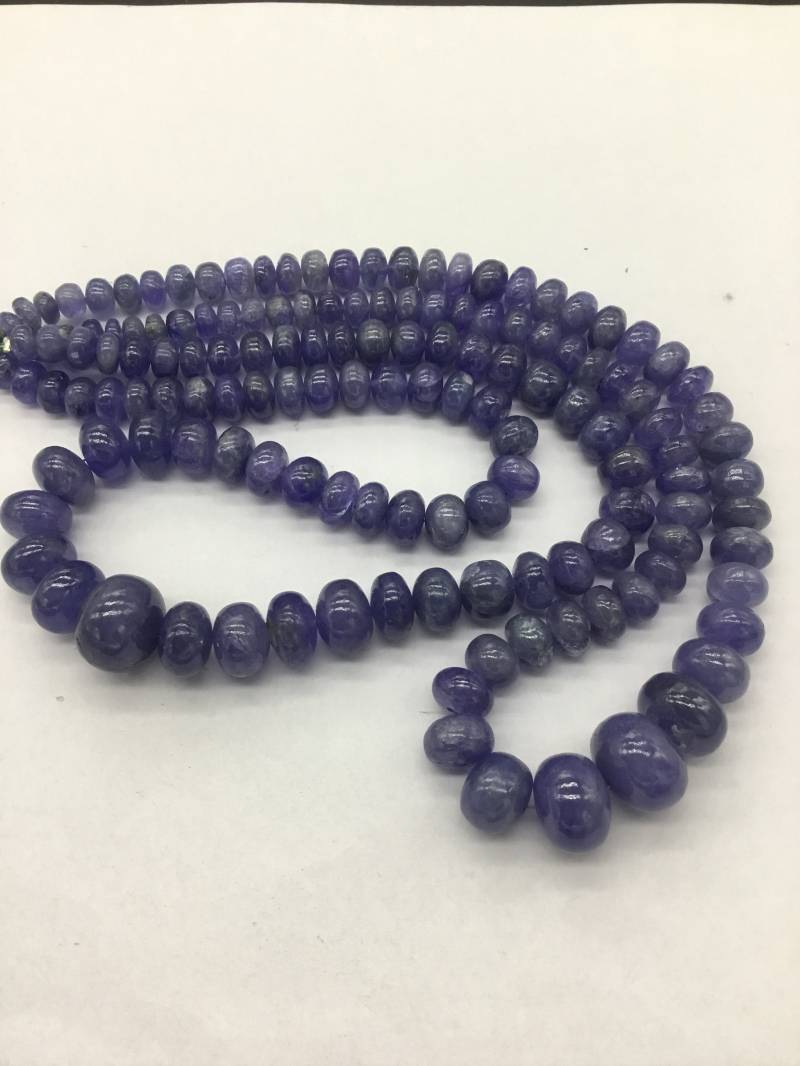 Tansanit 16 Zoll Glatte Perlen Top-Qualität Top Form Perlen, Edelstein-Halskette 300 Ct Ca. 1 Strang 6 Bis Mm Verkauf Edelsteine Schmuck von Prismaticgems