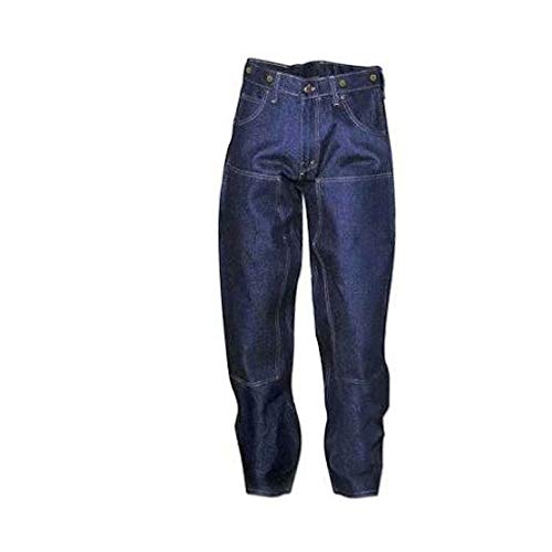 Prison Blues Herren Doppelknie-Arbeitshose (7 Taschen) mit Hosenträgerknöpfen, Blau abgespült, 32W / 34L von Prison Blues