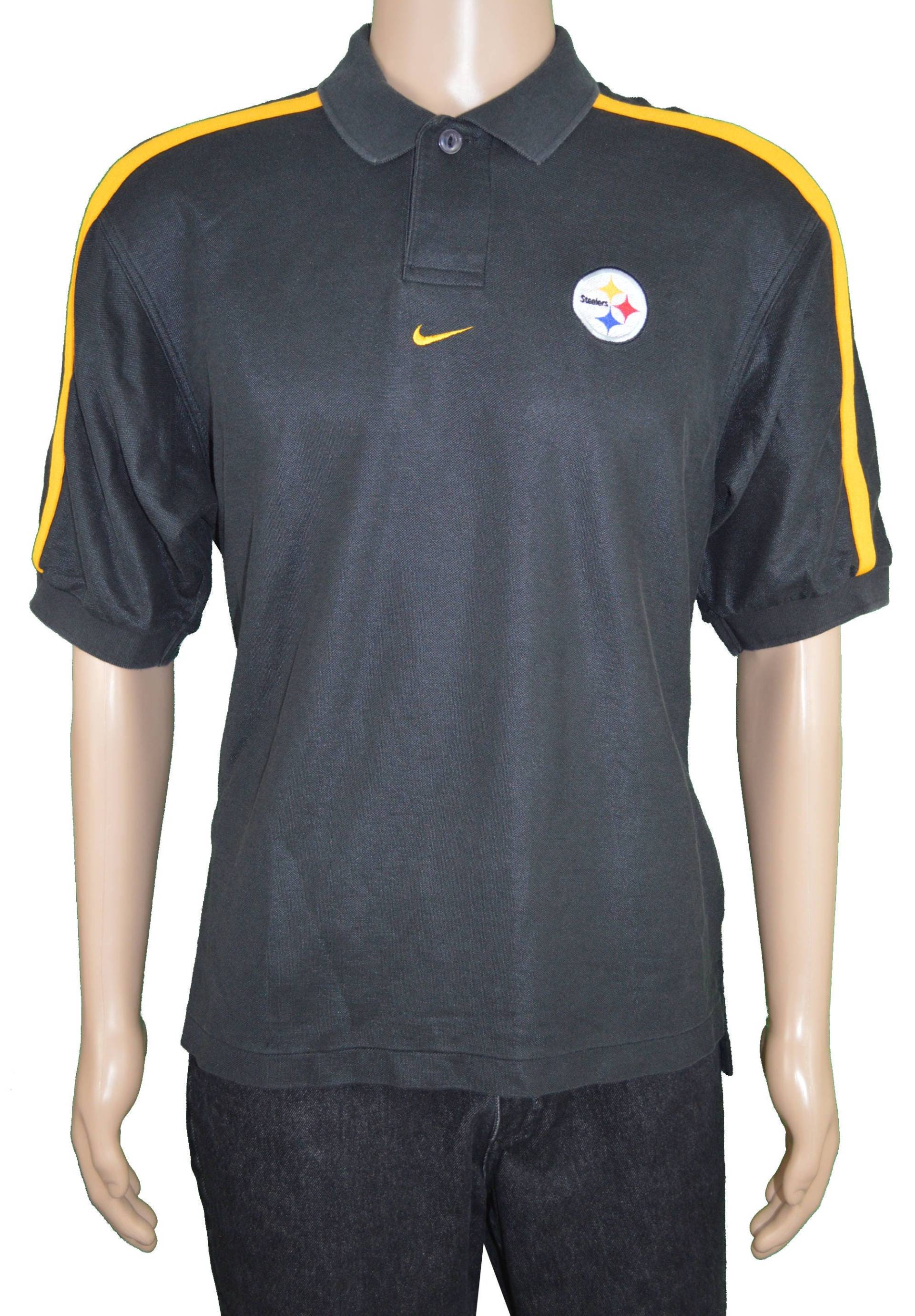 Nike - Nfl Pittsburgh Steelers Football Performance T-Shirt/Schwarz Mit Gelbem Streifen Herren Medium | M Vintage/Retro Nike - Nfl Pittsburgh Steelers Football Performance T-Shirt/Schwarz Mit Gelbem Streifen Herren Medium | M Vintage/Retro von PristineVintageWears
