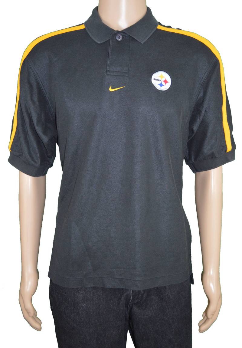 Nike - Nfl Pittsburgh Steelers Football Performance T-Shirt/Schwarz Mit Gelbem Streifen Herren Medium | M Vintage/Retro Nike - Nfl Pittsburgh Steelers Football Performance T-Shirt/Schwarz Mit Gelbem Streifen Herren Medium | M Vintage/Retro von PristineVintageWears