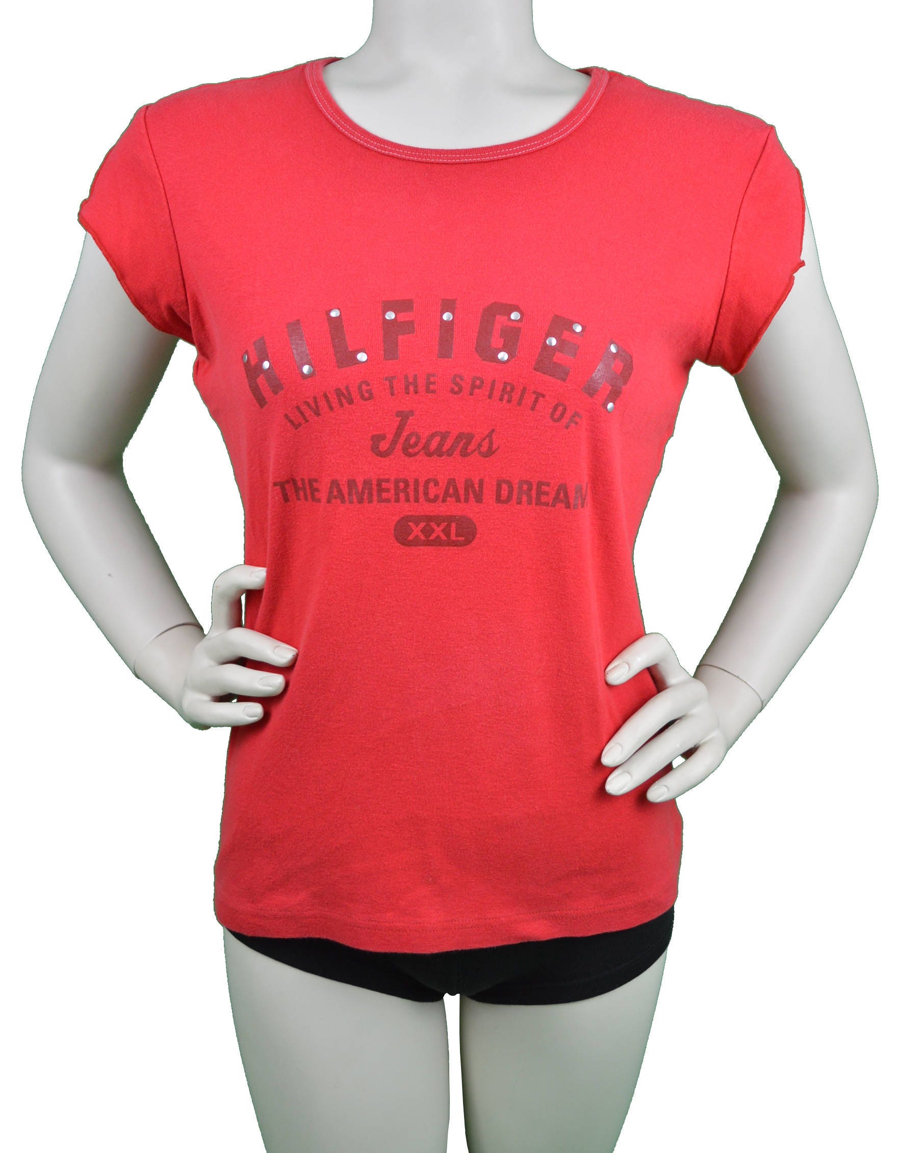Tommy Hilfiger Jeans Vintage The American Dream Kurzarm-T-Shirt Damen Medium | M - Rot Rare Retro Tommy Hilfiger Jeans Vintage The American Dream Kurzarm-T-Shirt Damen Medium | M - Rot Rare Retro von PristineVintageWears