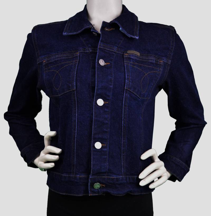 Vintage Calvin Klein Jeans Jeansjacke Dunkle Waschung Dunkel Marine Damen Größe Medium | M von PristineVintageWears