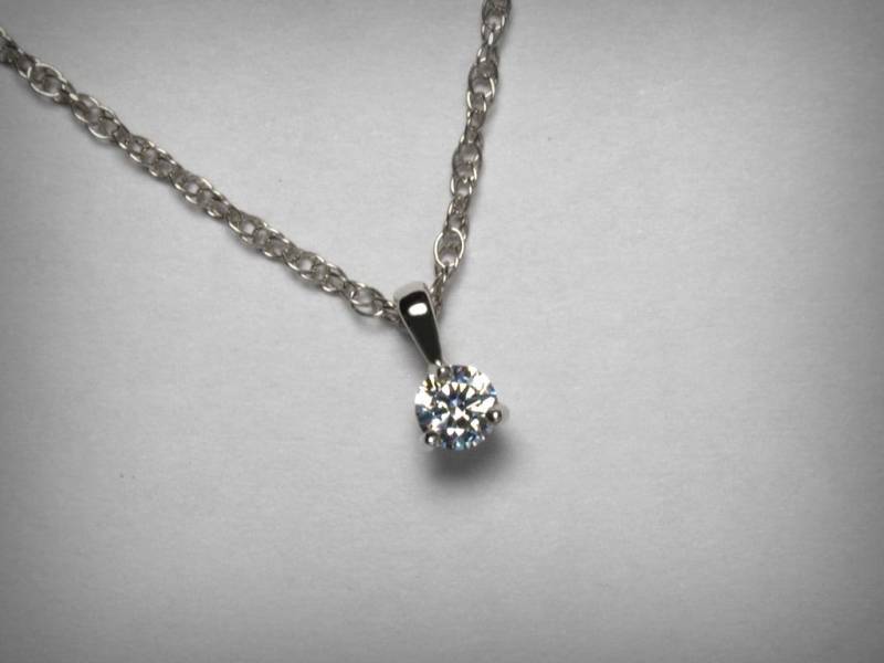 Diamant-Halsketten-Anhänger, 14K Echte Diamant-Anhänger-Halskette, Weißgold Oder Gelb, Natürliche Solitaire Diamant-Halskette Schmuck Martini von PristinityJewelry