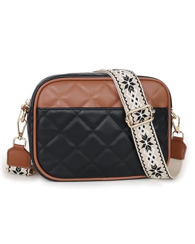Prite Umhängetasche Damen PU Leder Handtasche mit 3 Kartenfächer Crossbody Bag mit Breitem Verstellbarer Schultergurt Gesteppt Handytasche für Alltag Einkaufen Reisen Prite Umhängetasche Damen PU Leder Handtasche mit 3 Kartenfächer Crossbody Bag mit Breitem Verstellbarer Schultergurt Gesteppt Handytasche für Alltag Einkaufen Reisen von Prite