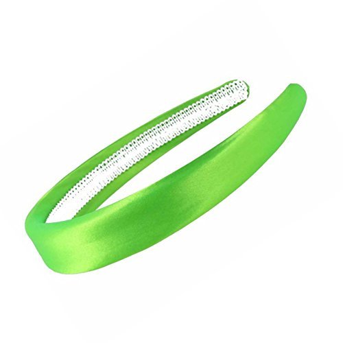 BRIGHT GRÜN SATIN, GEPOLSTERT Alice Haar Band Haarband 2,5 cm (2,5 cm) breit von Pritties Accessories