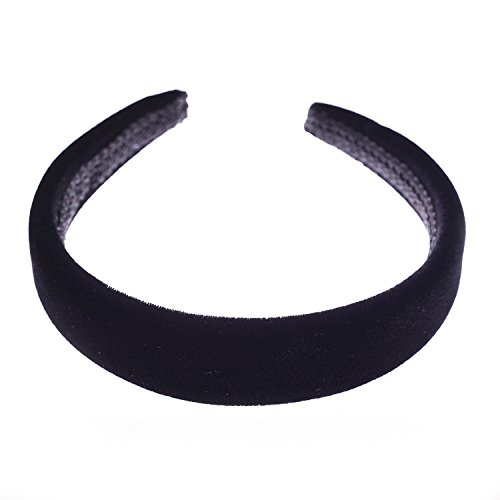 Black Padded Velvet Alice Hair Band Headband 2.5cm (1) Wide by Pritties Accessories von Pritties Accessories