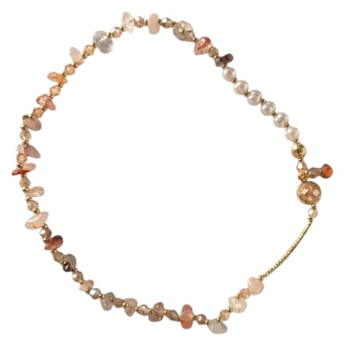 Prmaylis Handgefertigtes Goldplattiertes Perlenarmband Delikates Perlenarmband Mit Geometrischen Designs Stilvoller Handgelenkskette Für Frauen von Prmaylis