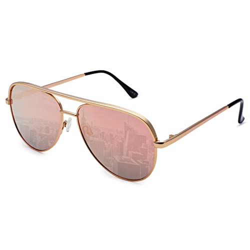 Pro Acme Polarisierte Pilot Männer Frauen Sonnenbrille, Retro Pilot für Radfahren Fahren Golf - UV400 Schutz Sonnenbrillen (Goldene Rahmen | Goldene Linse) von Pro Acme