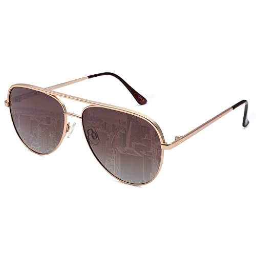 Pro Acme Polarisierte Pilot Männer Frauen Sonnenbrille, Retro Pilot für Radfahren Fahren Golf - UV400 Schutz Sonnenbrillen (Goldene Rahmen | Gradient Grauer Linse) von Pro Acme