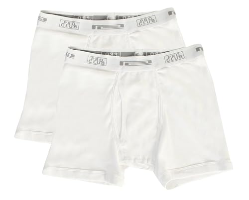 Pro Club Herren-Boxershorts, weich, Baumwolle, 2er-Pack - Weiß - Medium von Pro Club